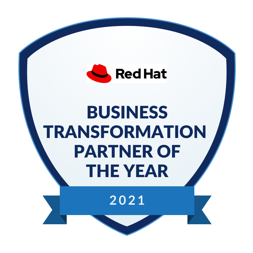 Red Hat Business Transformation Partner of the Year 2021 Award