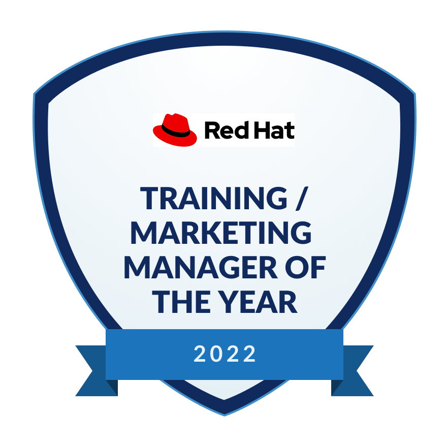 Red Hat Training - Marketing Manager of the Year 2022 Award